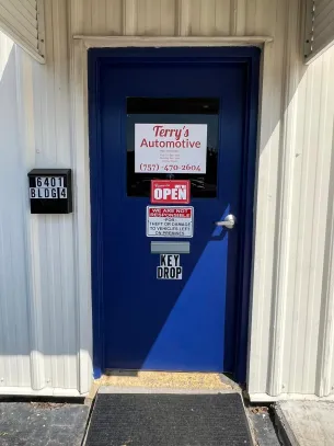 Shop entrance door